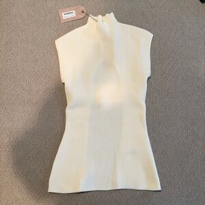 Meshki Maxine Knit Open Back Top - Ivory - Size S - NWT ✨